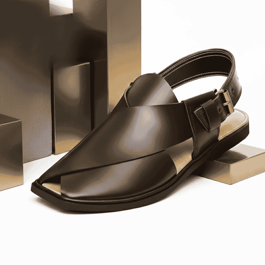 Handmade Brown Charsadda Gol T Chappal - 092241